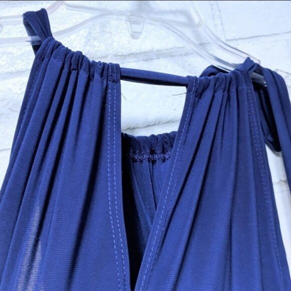 TIANA B. Halter Slinky Wide Leg Jumpsuit S - Picture 6 of 8